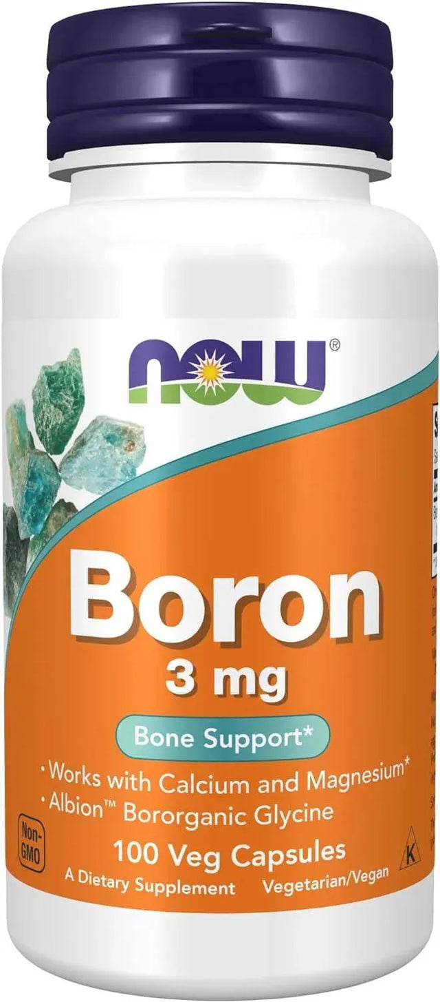 NOW SUPPLEMENTS - NOW Supplements Boron 3Mg. 100 Capsulas - The Red Vitamin MX - Suplementos Alimenticios - {{ shop.shopifyCountryName }}