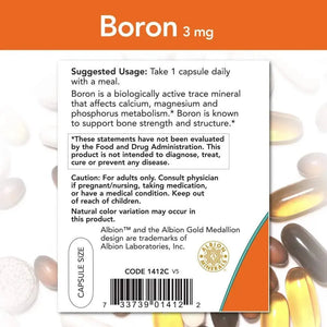 NOW SUPPLEMENTS - NOW Supplements Boron 3Mg. 250 Capsulas - The Red Vitamin MX - Suplementos Alimenticios - {{ shop.shopifyCountryName }}
