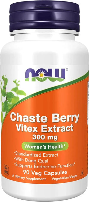 NOW SUPPLEMENTS - NOW Supplements Chaste Berry Baya Casto Extract 300Mg. 90 Capsulas - The Red Vitamin MX - Suplementos Alimenticios - {{ shop.shopifyCountryName }}