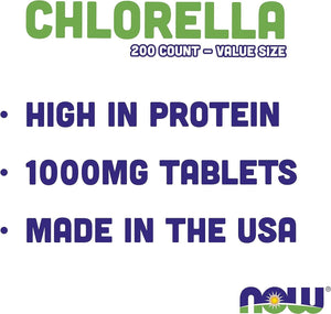 NOW SUPPLEMENTS - Now Supplements Chlorella Super Greens 1000Mg. 200 Tabletas - The Red Vitamin MX - Suplementos Alimenticios - {{ shop.shopifyCountryName }}