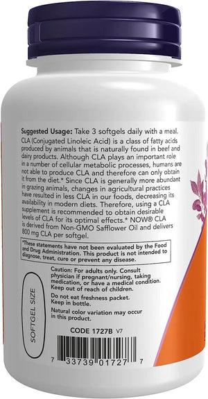 NOW SUPPLEMENTS - NOW Supplements CLA Conjugated Linoleic Acid 800Mg. 90 Capsulas Blandas - The Red Vitamin MX - Suplementos Alimenticios - {{ shop.shopifyCountryName }}