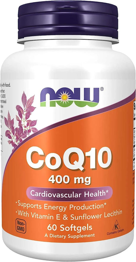 NOW SUPPLEMENTS - NOW Supplements CoQ10 400Mg. 60 Capsulas Blandas - The Red Vitamin MX - Suplementos Alimenticios - {{ shop.shopifyCountryName }}