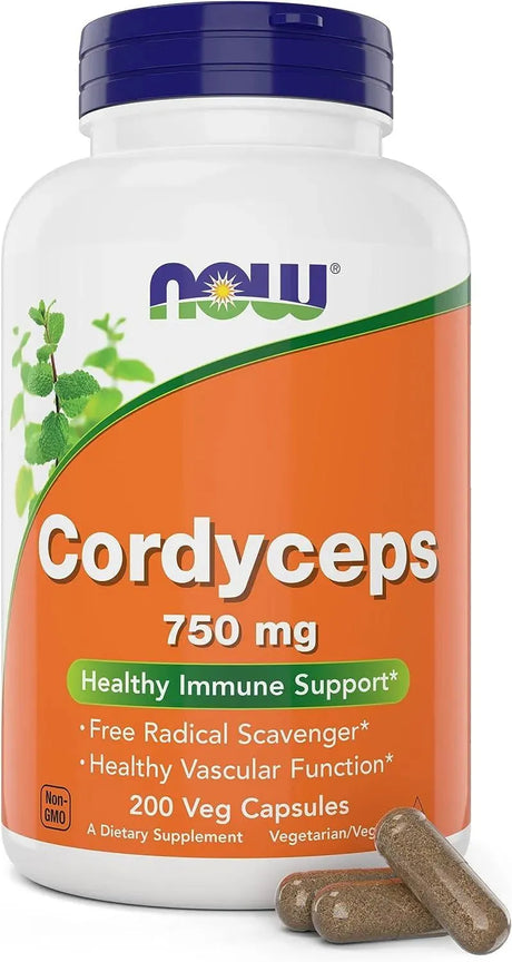 NOW SUPPLEMENTS - NOW Supplements Cordyceps 750Mg. 200 Capsulas - The Red Vitamin MX - Suplementos Alimenticios - {{ shop.shopifyCountryName }}