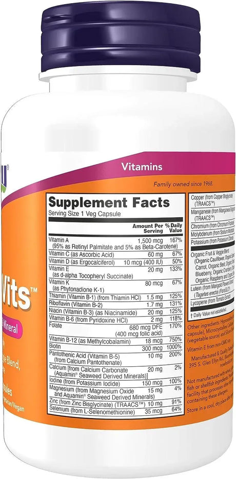 NOW SUPPLEMENTS - NOW Supplements Daily Vits 120 Capsulas - The Red Vitamin MX - Suplementos Alimenticios - {{ shop.shopifyCountryName }}
