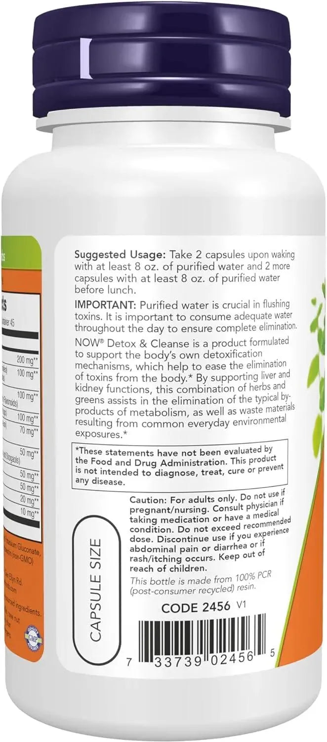 NOW SUPPLEMENTS - NOW Supplements Detox and Cleanse 90 Capsulas - The Red Vitamin MX - Suplementos Alimenticios - {{ shop.shopifyCountryName }}