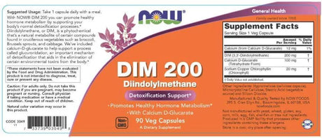 NOW SUPPLEMENTS - NOW Supplements DIM 200 90 Capsulas - The Red Vitamin MX - Suplementos Alimenticios - {{ shop.shopifyCountryName }}