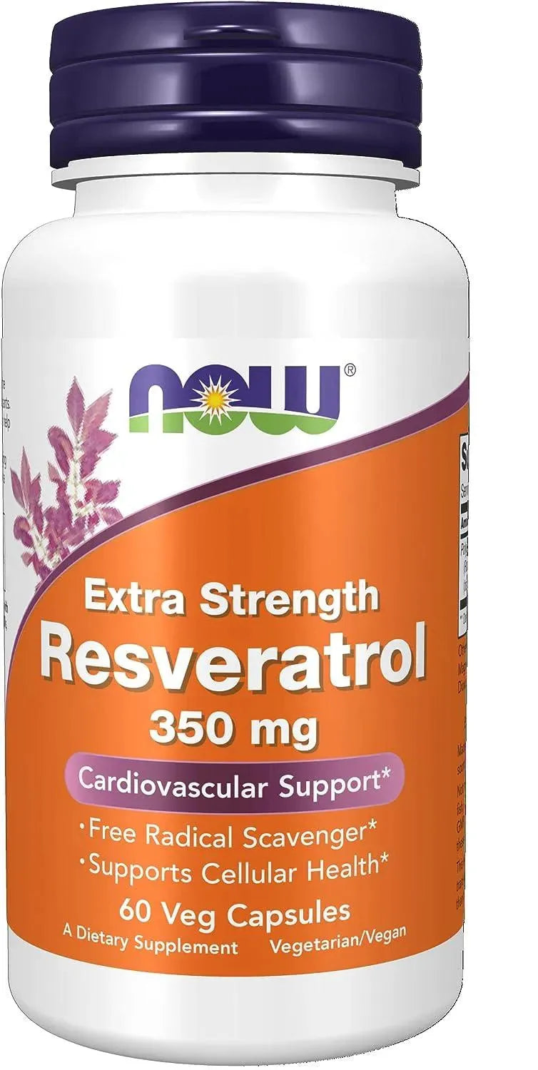 NOW SUPPLEMENTS - NOW Supplements Extra Strength Resveratrol 350Mg. 60 Capsulas - The Red Vitamin MX - Suplementos Alimenticios - {{ shop.shopifyCountryName }}