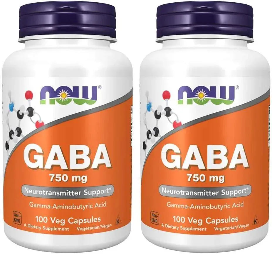 NOW SUPPLEMENTS - Now Supplements GABA 750Mg. 100 Capsulas 2 Pack - The Red Vitamin MX - Suplementos Alimenticios - {{ shop.shopifyCountryName }}