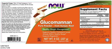 NOW SUPPLEMENTS - NOW Supplements Glucomannan Powder 227Gr. 2 Pack - The Red Vitamin MX - Suplementos Alimenticios - {{ shop.shopifyCountryName }}