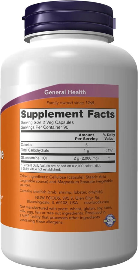 NOW SUPPLEMENTS - NOW Supplements Glucosamine '1000' 180 Capsulas - The Red Vitamin MX - Suplementos Alimenticios - {{ shop.shopifyCountryName }}