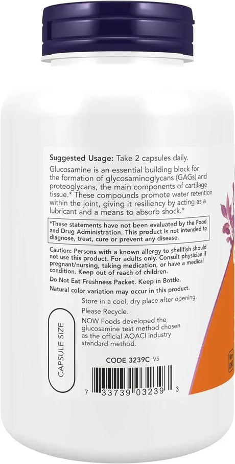 NOW SUPPLEMENTS - NOW Supplements Glucosamine '1000' 180 Capsulas - The Red Vitamin MX - Suplementos Alimenticios - {{ shop.shopifyCountryName }}