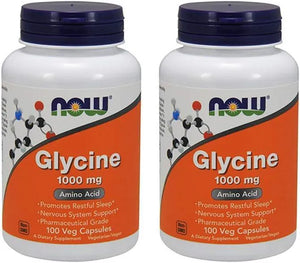 NOW SUPPLEMENTS - Now Supplements Glycine 1000Mg. 100 Capsulas 2 Pack - The Red Vitamin MX - Suplementos Alimenticios - {{ shop.shopifyCountryName }}