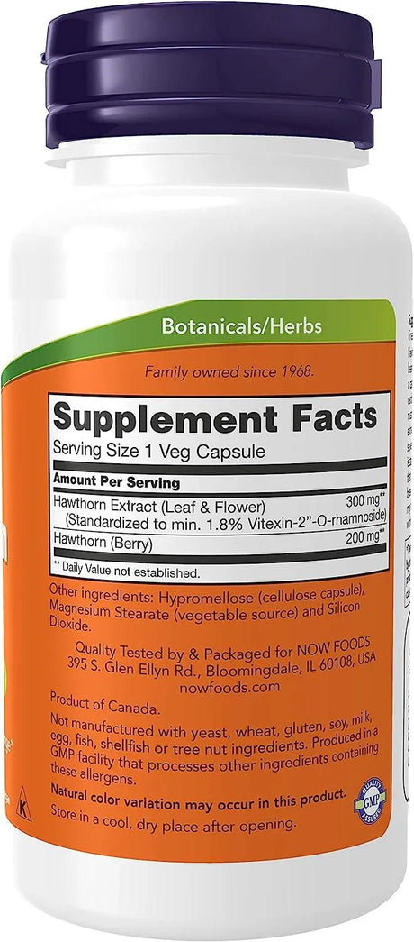 NOW SUPPLEMENTS - NOW Supplements Hawthorn Extract 300Mg. 90 Capsulas 2 Pack - The Red Vitamin MX - Suplementos Alimenticios - {{ shop.shopifyCountryName }}