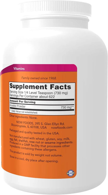 NOW SUPPLEMENTS - NOW Supplements Inositol Powder 454Gr. - The Red Vitamin MX - Suplementos Alimenticios - {{ shop.shopifyCountryName }}