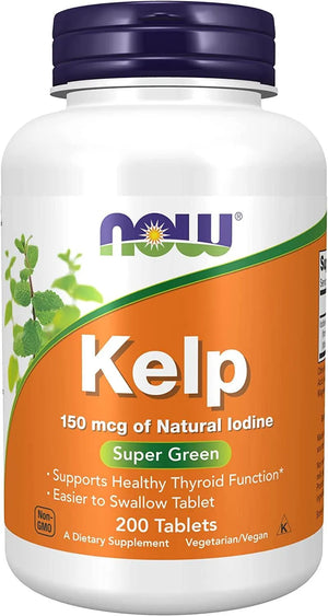 NOW SUPPLEMENTS - NOW Supplements Kelp 150Mcg. of Natural Iodine 200 Tabletas - The Red Vitamin MX - Suplementos Alimenticios - {{ shop.shopifyCountryName }}