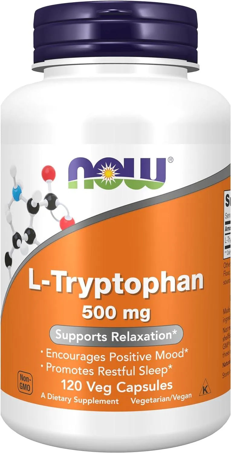 NOW SUPPLEMENTS - NOW Supplements L-Tryptophan 500Mg. 120 Capsulas - The Red Vitamin MX - Suplementos Alimenticios - {{ shop.shopifyCountryName }}