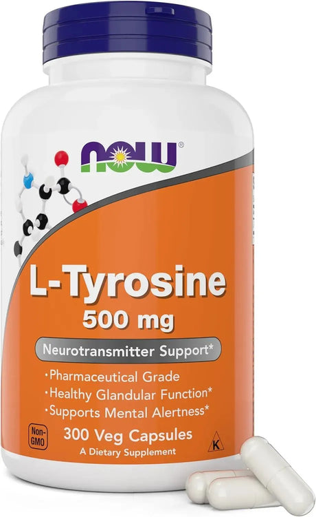 NOW SUPPLEMENTS - Now Supplements L-Tyrosine 500Mg. 300 Capsulas - The Red Vitamin MX - Suplementos Alimenticios - {{ shop.shopifyCountryName }}