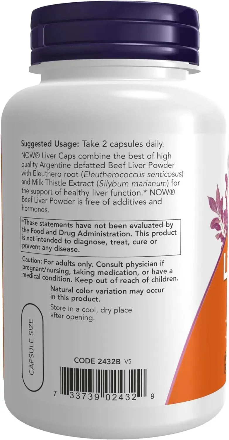 NOW SUPPLEMENTS - NOW Supplements Liver Caps with Milk Thistle and Eleuthero 100 Capsulas - The Red Vitamin MX - Suplementos Alimenticios - {{ shop.shopifyCountryName }}