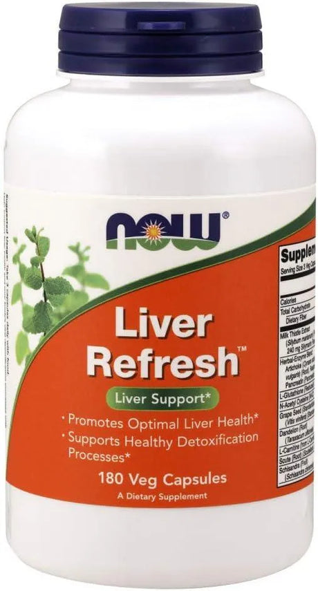 NOW SUPPLEMENTS - NOW Supplements Liver Refresh with Milk Thistle Extract 180 Capsulas - The Red Vitamin MX - Suplementos Alimenticios - {{ shop.shopifyCountryName }}