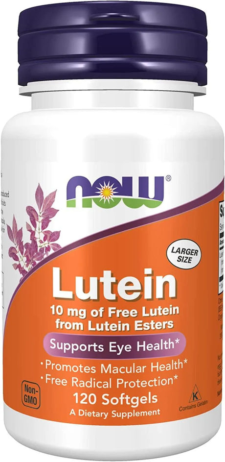 NOW SUPPLEMENTS - NOW Supplements Lutein 10Mg. 120 Capsulas Blandas - The Red Vitamin MX - Suplementos Alimenticios - {{ shop.shopifyCountryName }}