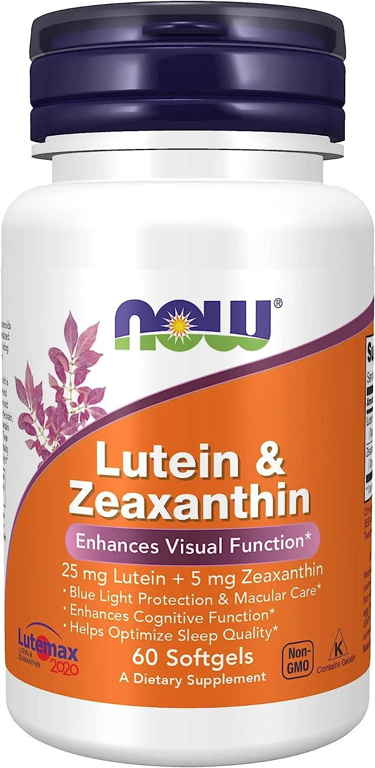 NOW SUPPLEMENTS - NOW Supplements Lutein & Zeaxanthin 60 Capsulas Blandas - The Red Vitamin MX - Suplementos Alimenticios - {{ shop.shopifyCountryName }}