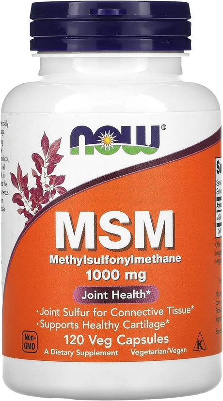 NOW SUPPLEMENTS - NOW Supplements MSM 1000Mg. 120 Capsulas - The Red Vitamin MX - Suplementos Alimenticios - {{ shop.shopifyCountryName }}