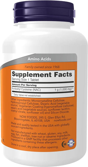 NOW SUPPLEMENTS - NOW Supplements NAC N-Acetyl-Cysteine 1,000Mg. 120 Tabletas - The Red Vitamin MX - Suplementos Alimenticios - {{ shop.shopifyCountryName }}