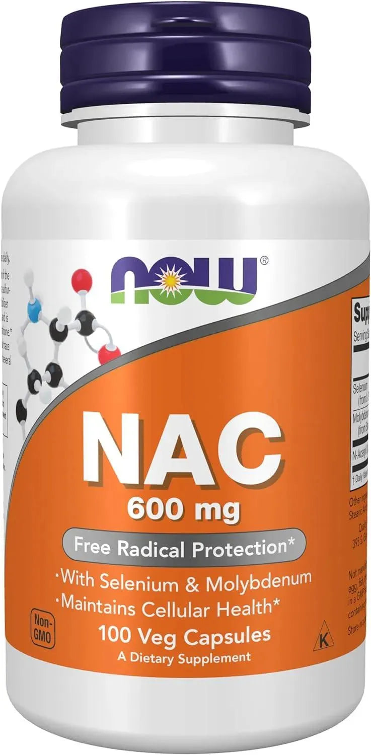 NOW SUPPLEMENTS - NOW Supplements NAC N-Acetyl Cysteine 600Mg. 100 Capsulas - The Red Vitamin MX - Suplementos Alimenticios - {{ shop.shopifyCountryName }}