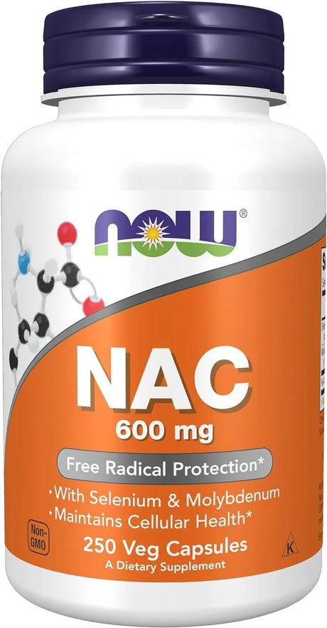 NOW SUPPLEMENTS - NOW Supplements NAC N-Acetyl Cysteine 600Mg. 250 Capsulas - The Red Vitamin MX - Suplementos Alimenticios - {{ shop.shopifyCountryName }}