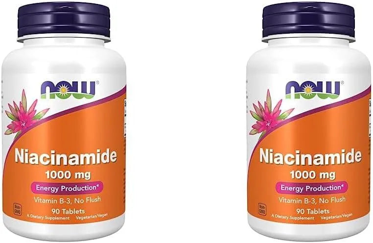 NOW SUPPLEMENTS - Now Supplements Niacinamide 1000Mg. 90 Tabletas 2 Pack - The Red Vitamin MX - Suplementos Alimenticios - {{ shop.shopifyCountryName }}