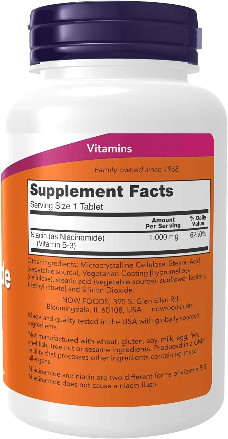 NOW SUPPLEMENTS - Now Supplements Niacinamide 1000Mg. 90 Tabletas 2 Pack - The Red Vitamin MX - Suplementos Alimenticios - {{ shop.shopifyCountryName }}