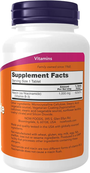 NOW SUPPLEMENTS - Now Supplements Niacinamide 1000Mg. 90 Tabletas 2 Pack - The Red Vitamin MX - Suplementos Alimenticios - {{ shop.shopifyCountryName }}