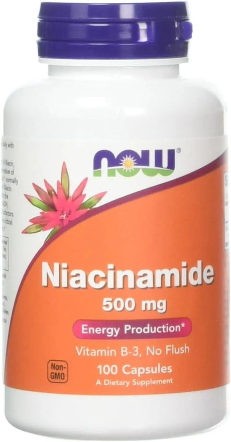 NOW SUPPLEMENTS - Now Supplements Niacinamide 500Mg. 100 Capsulas 2 Pack - The Red Vitamin MX - Suplementos Alimenticios - {{ shop.shopifyCountryName }}