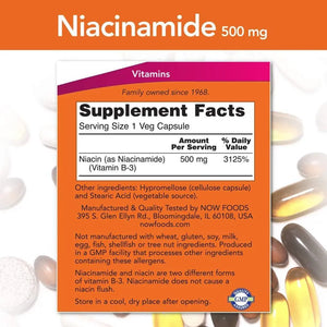 NOW SUPPLEMENTS - Now Supplements Niacinamide 500Mg. 100 Capsulas 3 Pack - The Red Vitamin MX - Suplementos Alimenticios - {{ shop.shopifyCountryName }}