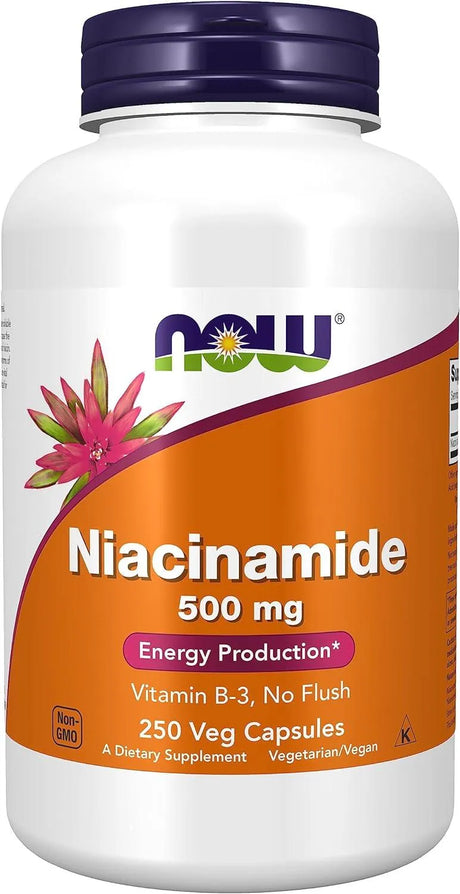 NOW SUPPLEMENTS - Now Supplements Niacinamide 500Mg. 250 Capsulas - The Red Vitamin MX - Suplementos Alimenticios - {{ shop.shopifyCountryName }}