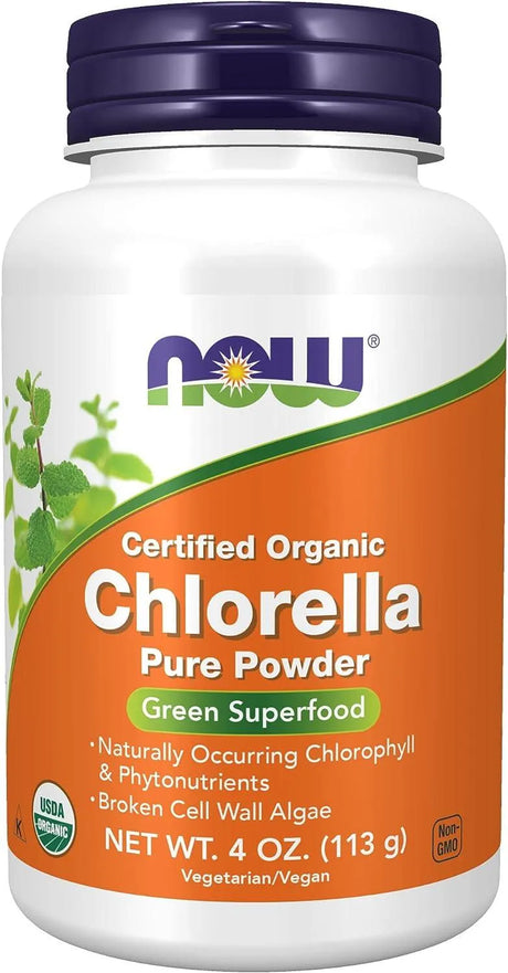 NOW SUPPLEMENTS - NOW Supplements Organic Chlorella Powder 113Gr. - The Red Vitamin MX - Suplementos Alimenticios - {{ shop.shopifyCountryName }}