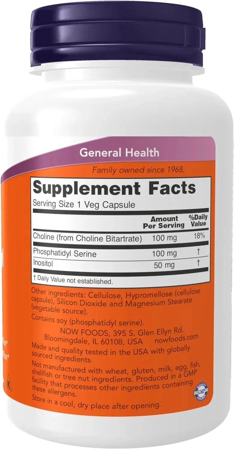 NOW SUPPLEMENTS - NOW Supplements Phosphatidyl Serine 100Mg. 120 Capsulas - The Red Vitamin MX - Suplementos Alimenticios - {{ shop.shopifyCountryName }}