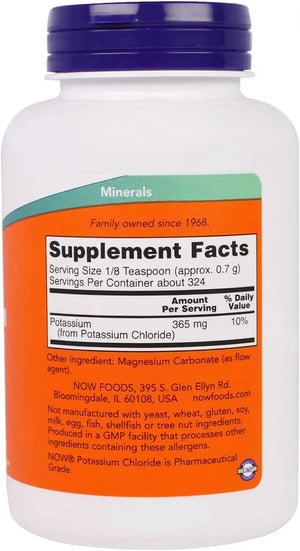 NOW SUPPLEMENTS - Now Supplements Potassium Chloride Powder 227Gr. - The Red Vitamin MX - Suplementos Alimenticios - {{ shop.shopifyCountryName }}