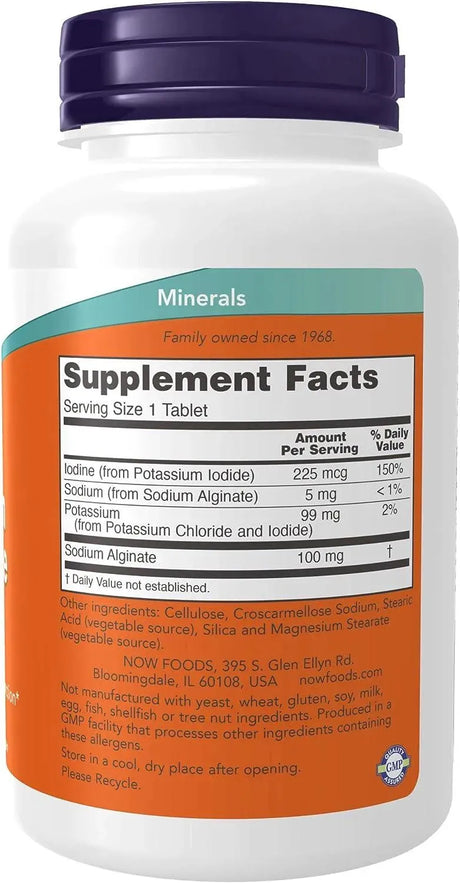 NOW SUPPLEMENTS - NOW Supplements Potassium Plus Iodine 180 Tabletas - The Red Vitamin MX - Suplementos Alimenticios - {{ shop.shopifyCountryName }}