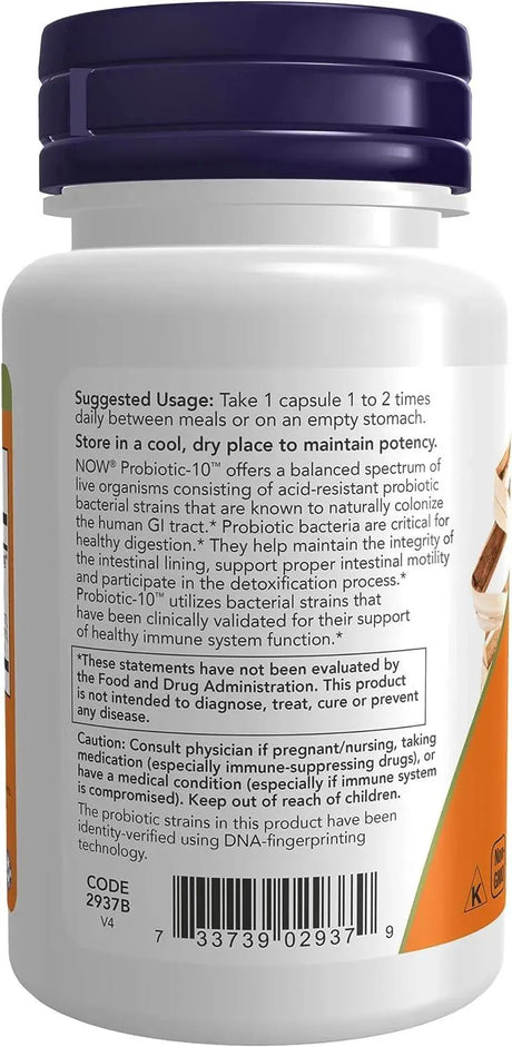 NOW SUPPLEMENTS - NOW Supplements Probiotic-10 25 Billion with 10 Probiotic Strains 30 Capsulas - The Red Vitamin MX - Suplementos Alimenticios - {{ shop.shopifyCountryName }}