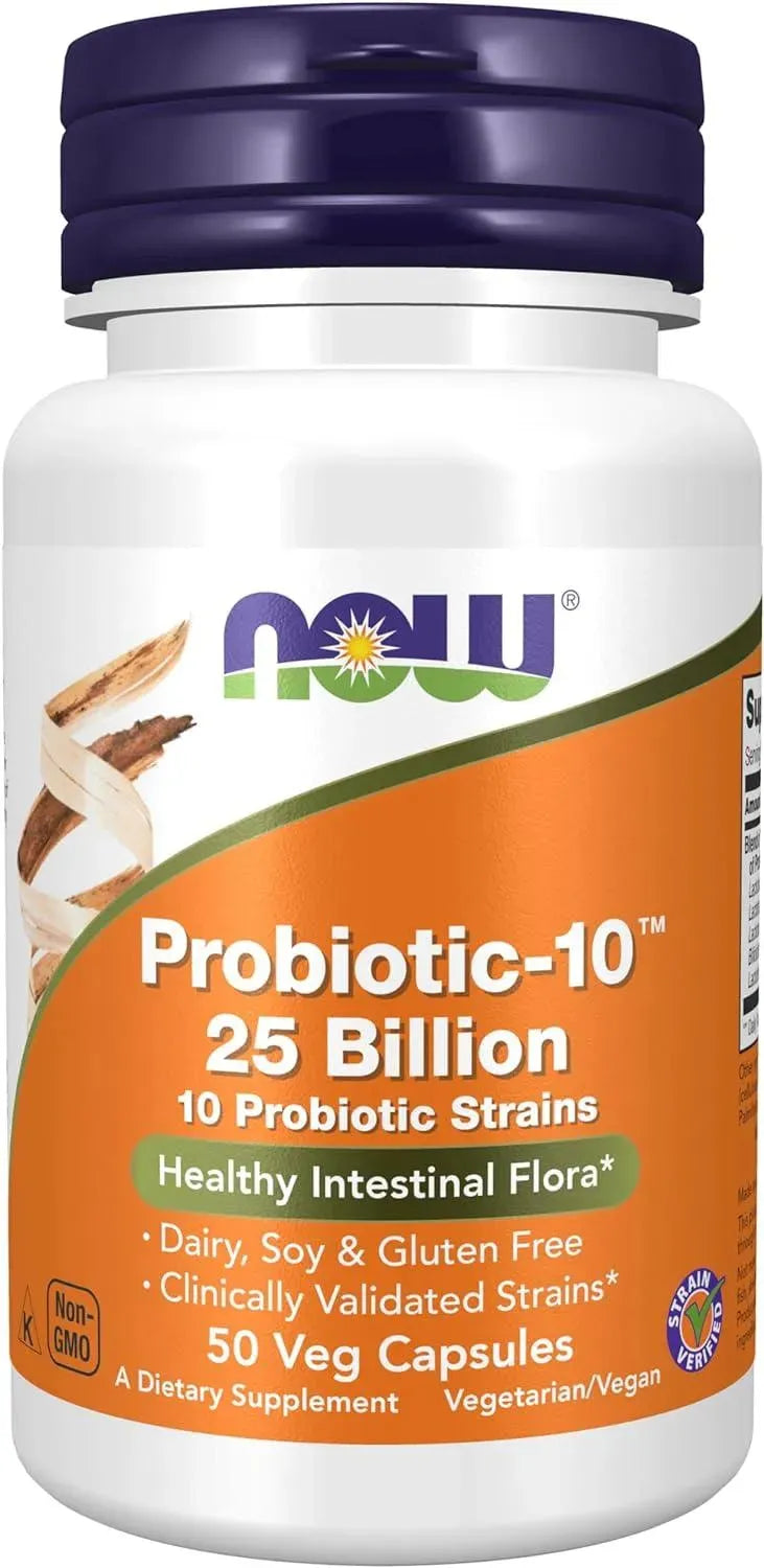NOW SUPPLEMENTS - NOW Supplements, Probiotic-10 25 Billion with 10 Probiotic Strains 50 Capsulas - The Red Vitamin MX - Suplementos Alimenticios - {{ shop.shopifyCountryName }}