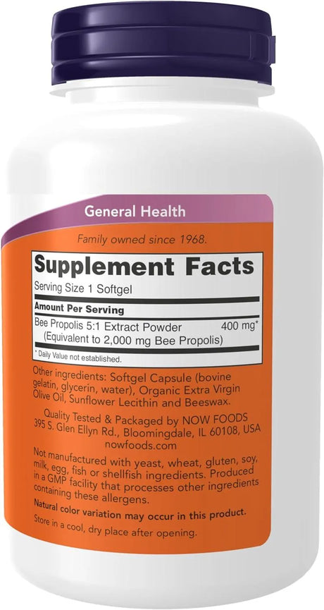 NOW SUPPLEMENTS - NOW Supplements Propolis 2,000 90 Capsulas Blandas - The Red Vitamin MX - Suplementos Alimenticios - {{ shop.shopifyCountryName }}