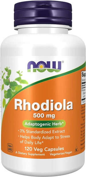 NOW SUPPLEMENTS - NOW Supplements Rhodiola 500Mg. 120 Capsulas - The Red Vitamin MX - Suplementos Alimenticios - {{ shop.shopifyCountryName }}