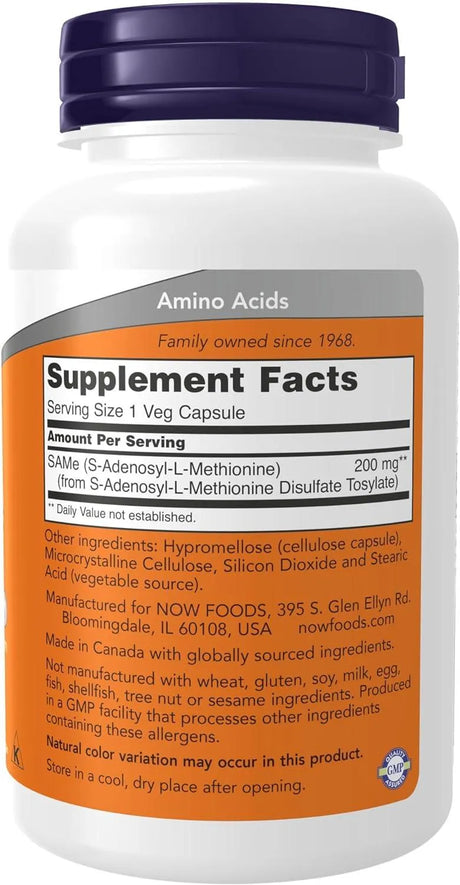 NOW SUPPLEMENTS - NOW Supplements SAMe 200Mg. 120 Capsulas - The Red Vitamin MX - Suplementos Alimenticios - {{ shop.shopifyCountryName }}