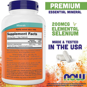 NOW SUPPLEMENTS - NOW Supplements Selenium 200mcg 300 Capsulas - The Red Vitamin MX - Suplementos Alimenticios - {{ shop.shopifyCountryName }}