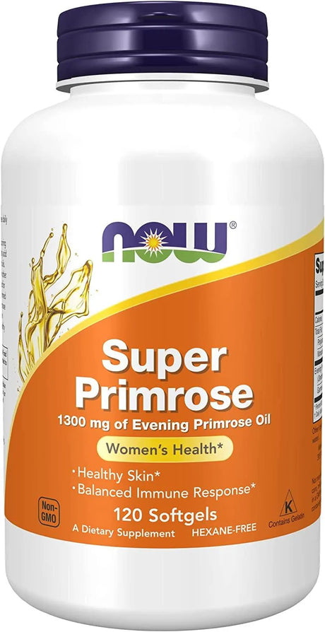 NOW SUPPLEMENTS - NOW Supplements, Super Primrose 1300Mg. with Naturally Occurring GLA 120 Capsulas Blandas - The Red Vitamin MX - Suplementos Alimenticios - {{ shop.shopifyCountryName }}