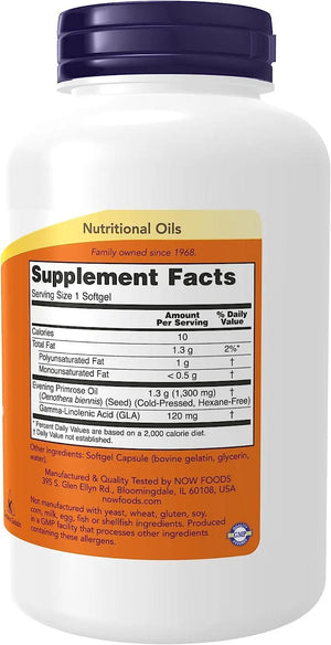 NOW SUPPLEMENTS - NOW Supplements, Super Primrose 1300Mg. with Naturally Occurring GLA 120 Capsulas Blandas - The Red Vitamin MX - Suplementos Alimenticios - {{ shop.shopifyCountryName }}