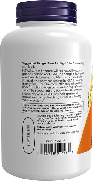 NOW SUPPLEMENTS - NOW Supplements, Super Primrose 1300Mg. with Naturally Occurring GLA 120 Capsulas Blandas - The Red Vitamin MX - Suplementos Alimenticios - {{ shop.shopifyCountryName }}