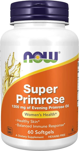 NOW SUPPLEMENTS - NOW Supplements Super Primrose 1300Mg. with Naturally Occurring GLA 60 Capsulas Blandas - The Red Vitamin MX - Suplementos Alimenticios - {{ shop.shopifyCountryName }}