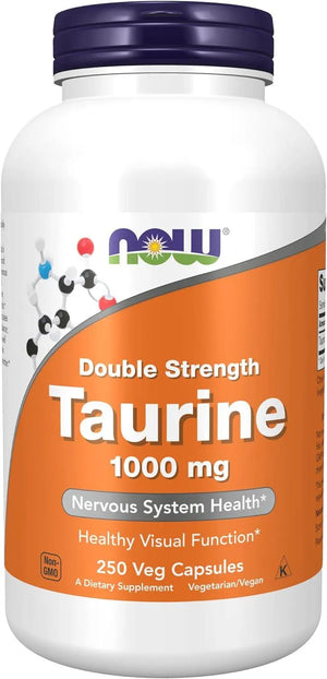 NOW SUPPLEMENTS - NOW Supplements Taurine 1000Mg. 250 Capsulas - The Red Vitamin MX - Suplementos Alimenticios - {{ shop.shopifyCountryName }}